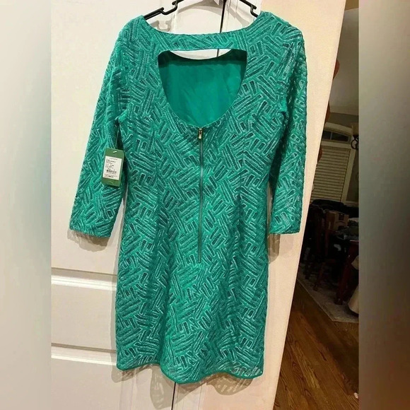 NWT Lilly Pulitzer Camellia Bamboo Geo Lace Dress Size 8 - Picture 10 of 15